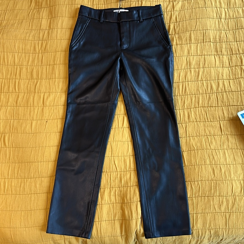 Zara faux leather pants